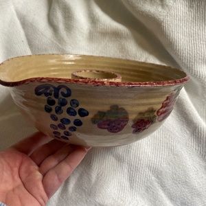 Vintage Hand thrown John Petree Wilburton OK ceramics kitchen baking bowl